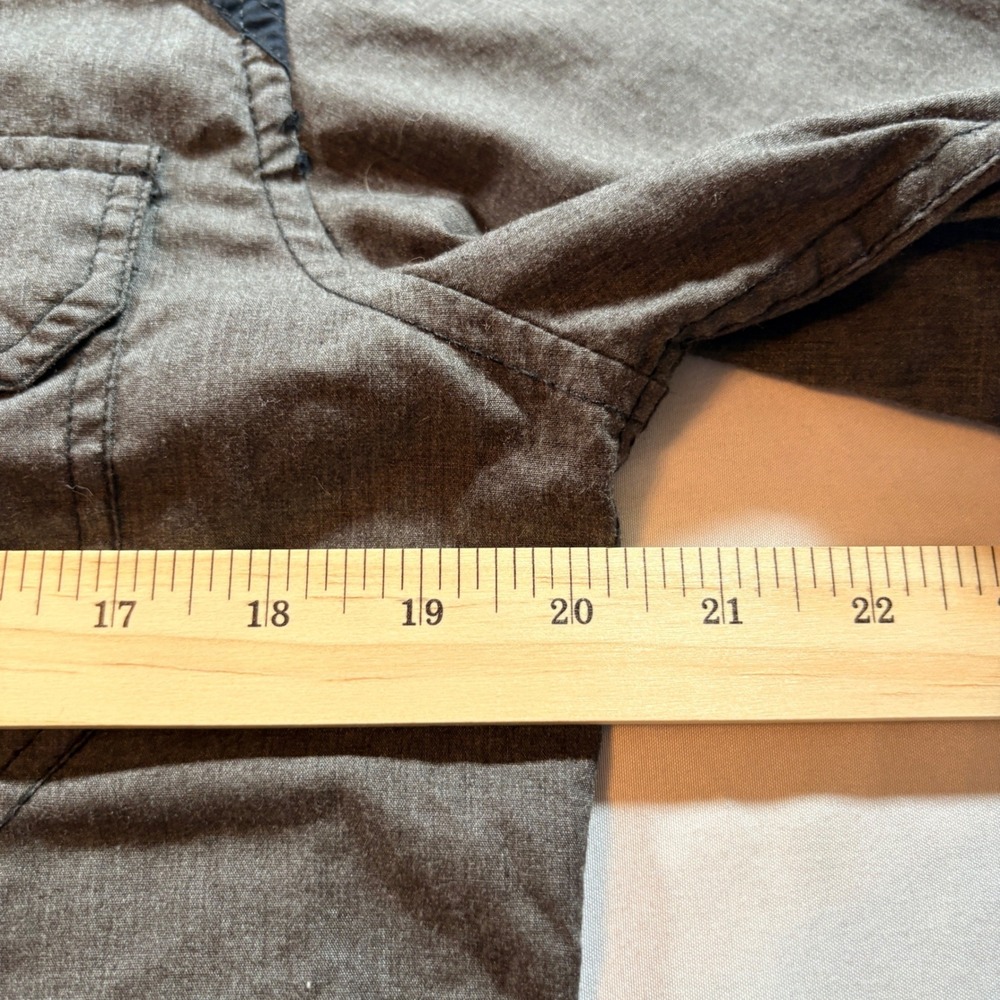 Broken Threads Button Down Shirt Mens Large Gray Black Contrast Yoke Western SS - Picture 5 of 8